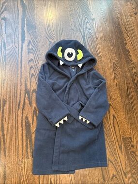 OshKosh B'gosh Navy Monster Hoodie with Lime Accents